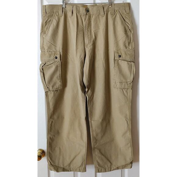 Men's Carhartt Relaxed Fit Cargo Utility Pants - 100272 253 Beige 44x30 NWT - Picture 2 of 7